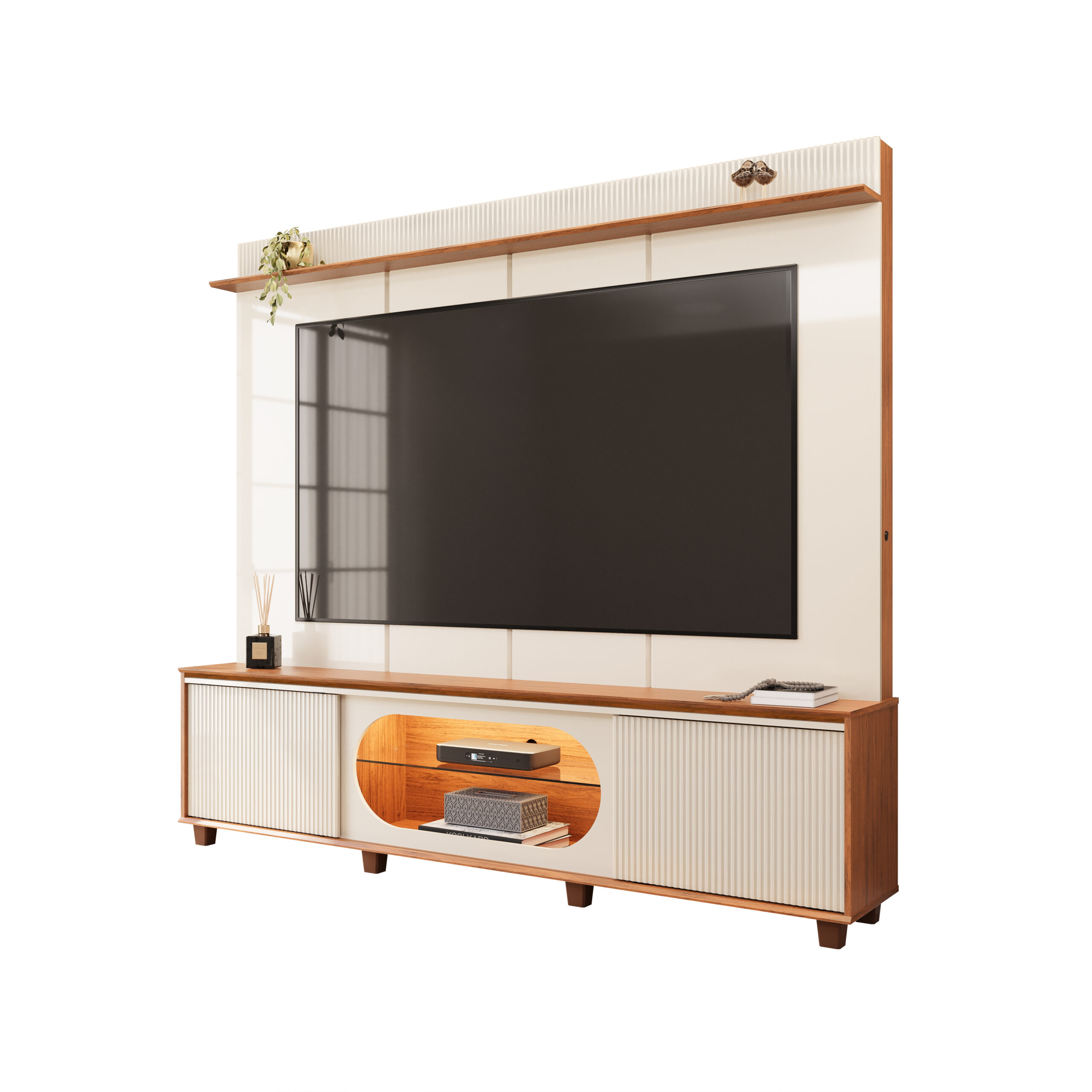 HOME COM LED E 2 PORTAS, P/ TV'S ATÉ 75" - Imagem 3