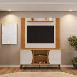 RACK COM PAINEL 2 PORTAS PARA TV'S ATÉ 60"