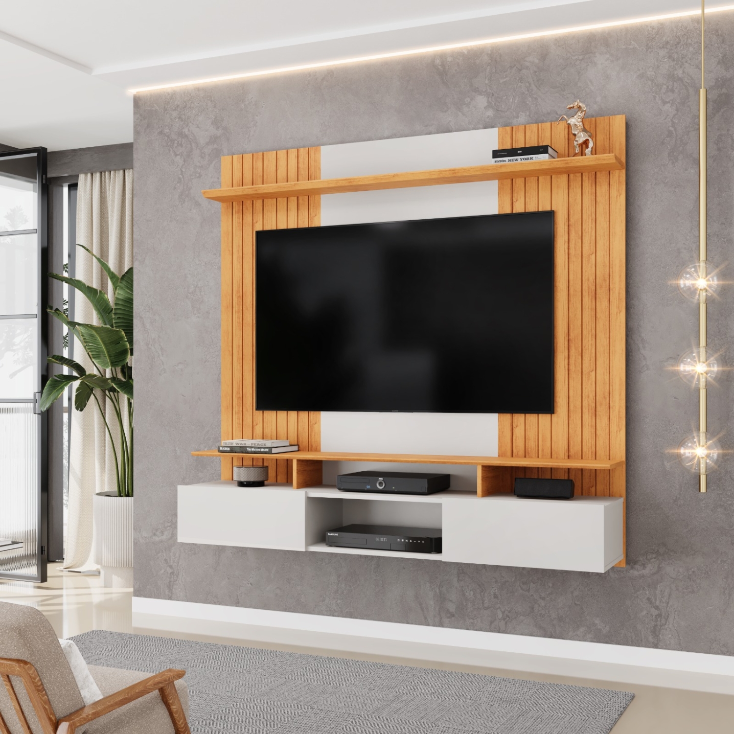 PAINEL 2 PORTAS BASCULANTE P/ TV'S ATÉ 65" - Imagem 2