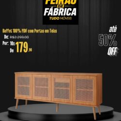 Buffet 100% MDF com Portas em Telas