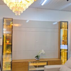 HOME COM VIDRO REFLECTA 2,93M — 100% MDF + LED + ESPELHO