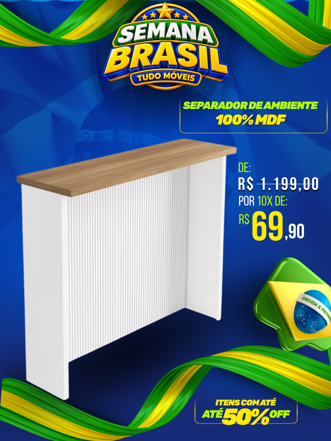 Separador de Ambiente 100% MDF - Imagem 3
