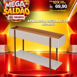 Aparador Decorativo Ripado 10x de R$69,90 sem juros
