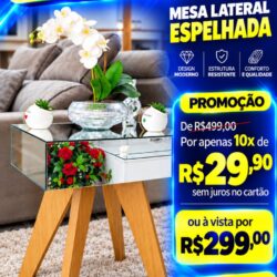 Mesinha sala TB-710 De R$499,00 Por apenas *10x de R$29,90 sem juros no cartão* ou a vista por *R$299,00