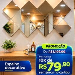 Espelho TB-84 De R$1.199,00 Por apenas *10x de R$79,90 sem juros no cartão* ou a vista por *R$799,00